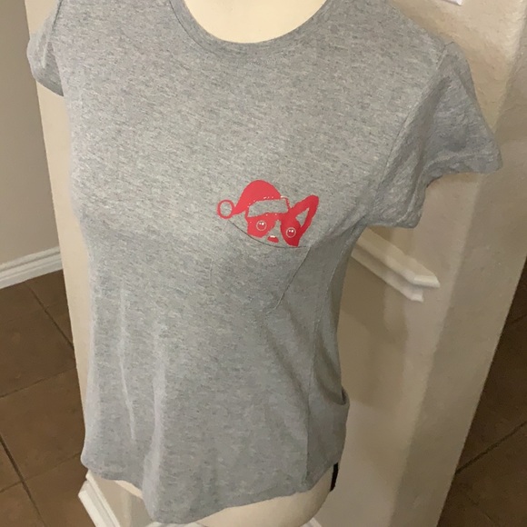 Laugh Out Loud Always Gray Santa cat in pocket t-shirt - Picture 5 of 14